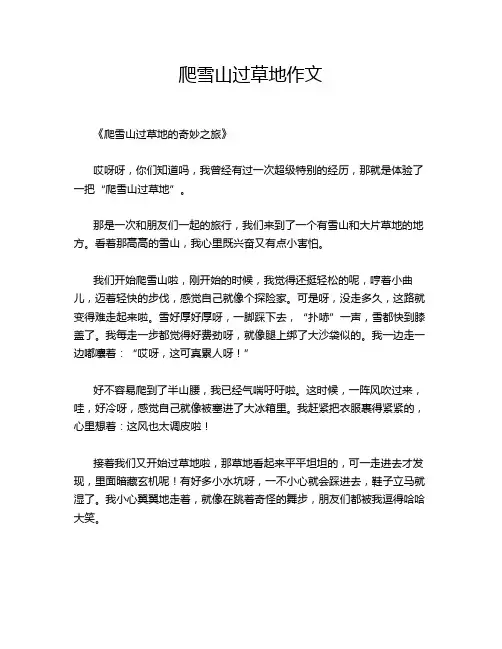 爬雪山过草地作文