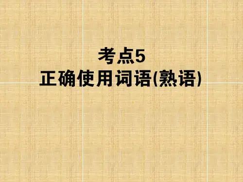 高考语文词语专题复习