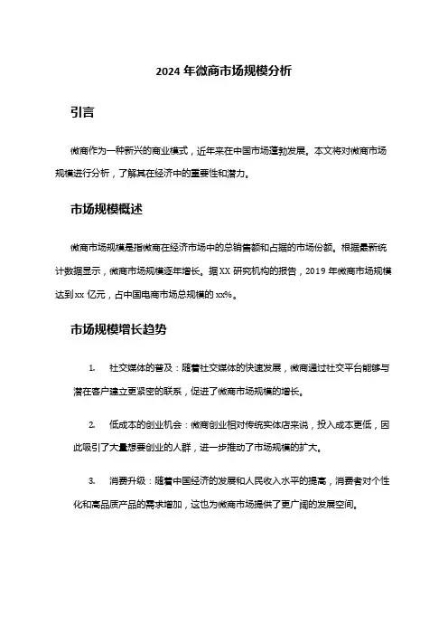 2024年微商市场规模分析