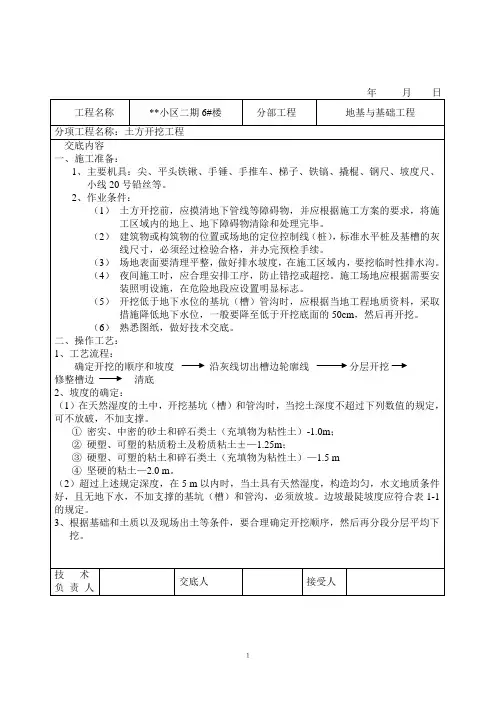 技术交底(建筑工程)大全