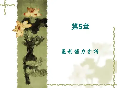 财务分析第5章盈利能力分析