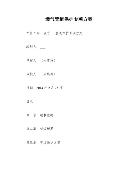 燃气管道保护专项方案