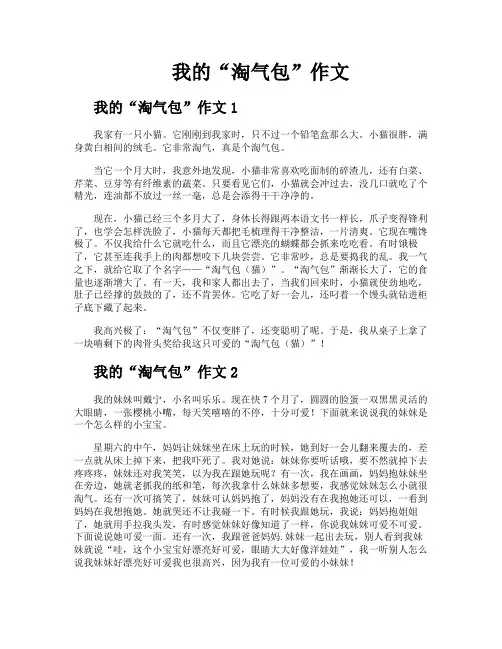 我的“淘气包”作文
