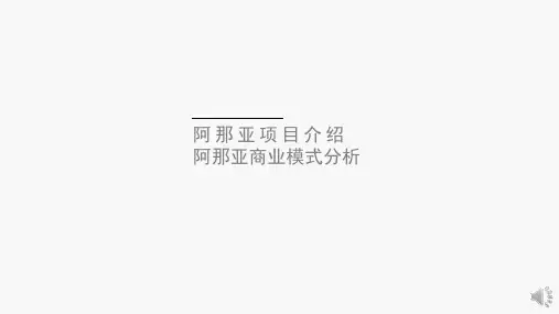 阿那亚项目开发及商业模式分析
