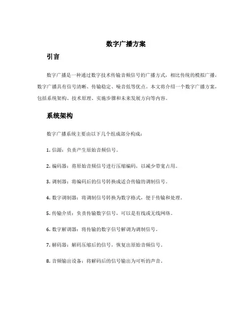 数字广播方案