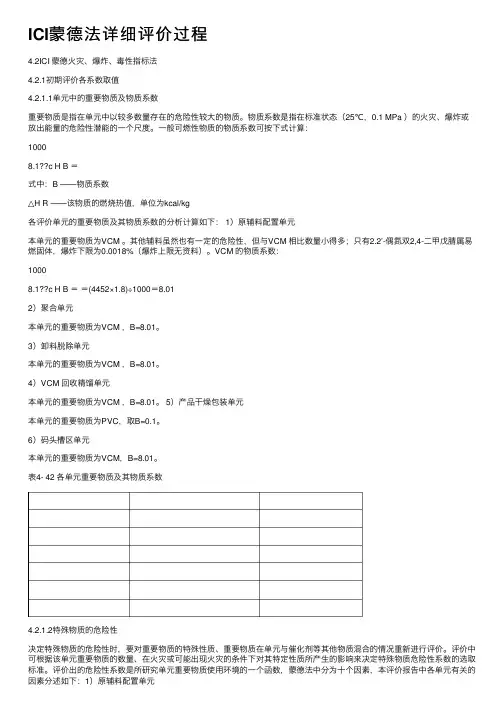 ICI蒙德法详细评价过程