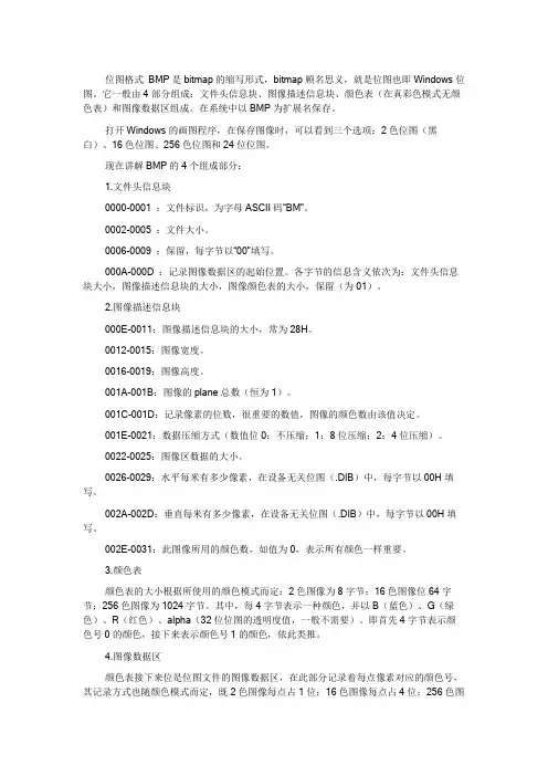 BMP位图格式详解