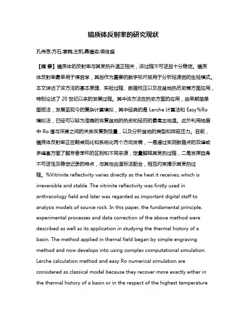 镜质体反射率的研究现状