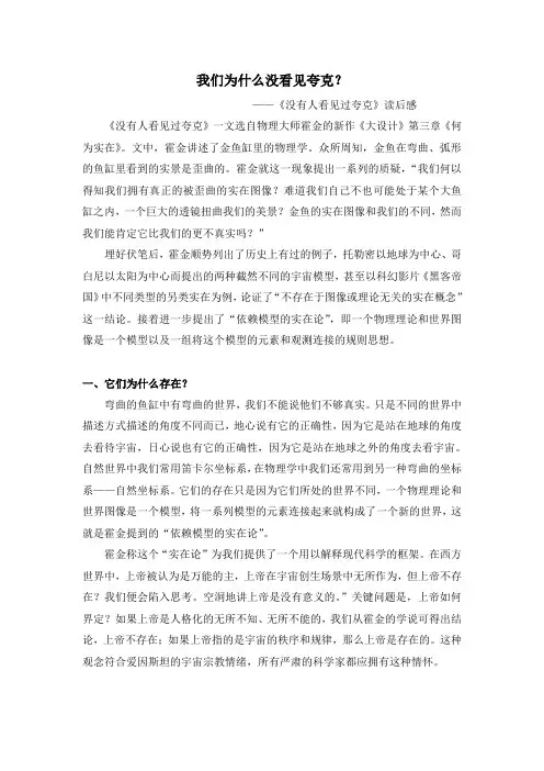 没有人看见夸克