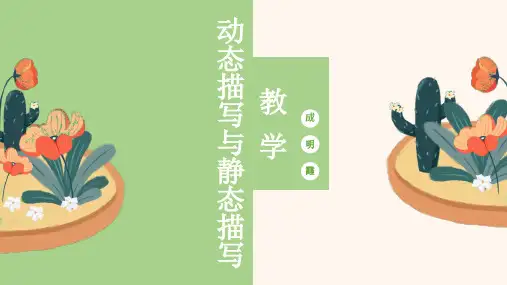 最新部编版(人教)五年级下册语文《动态描写与静态描写》教学课件