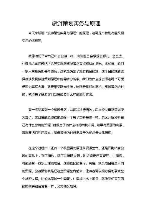 旅游策划实务与原理