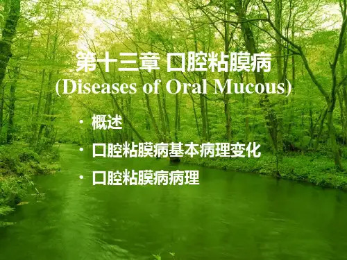 口腔粘膜病PPT课件