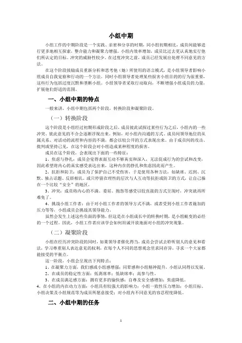 小组中期