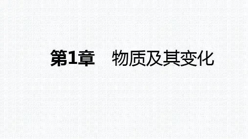 浙教版九年级科学上册第1章 物质及其变化复习课件(共33张PPT)