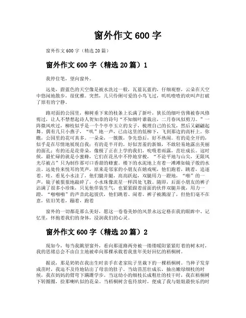 窗外作文600字