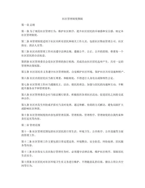 社区管理制度图版