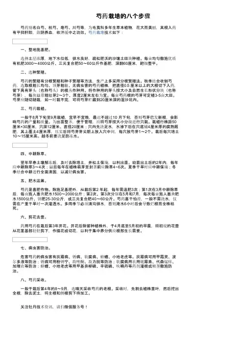 芍药栽培的八个步骤