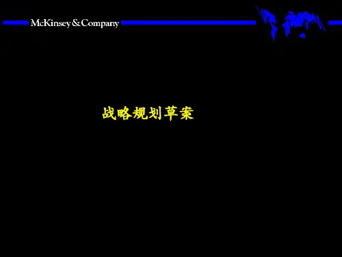 麦肯锡战略规划附战略、财务规划模板
