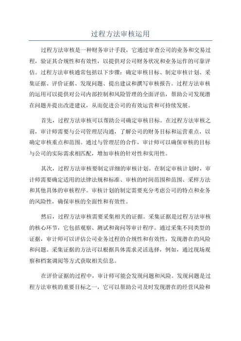 过程方法审核运用