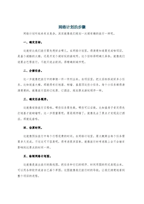 网络计划的步骤