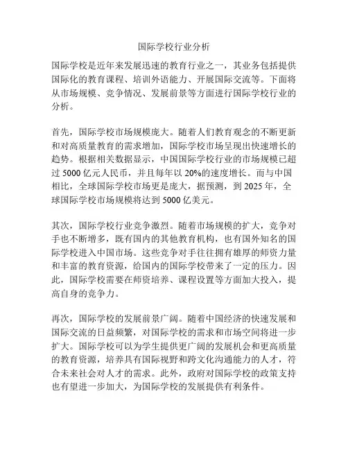 国际学校行业分析