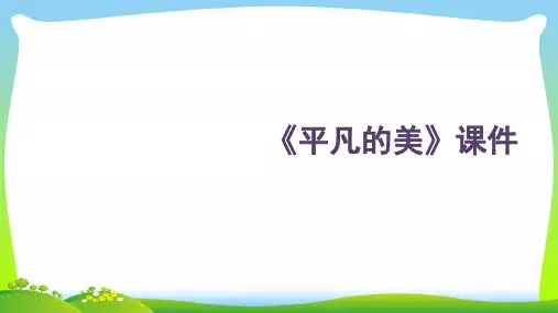 人教版四年级美术：《平凡的美》课件2.ppt