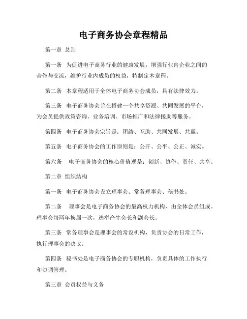 电子商务协会章程精品