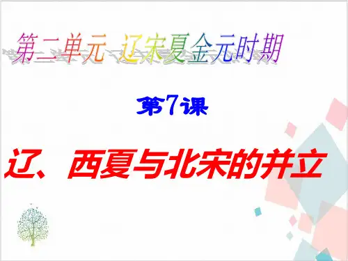 人教部编版《辽、西夏与北宋的并立》_PPT
