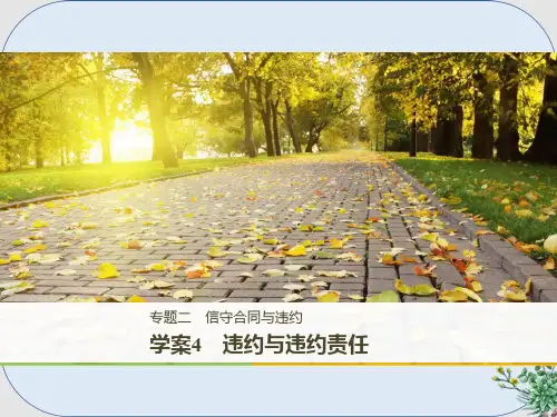 高中政治专题二信守合同与违约4违约与违约责任课件新人教版选修5