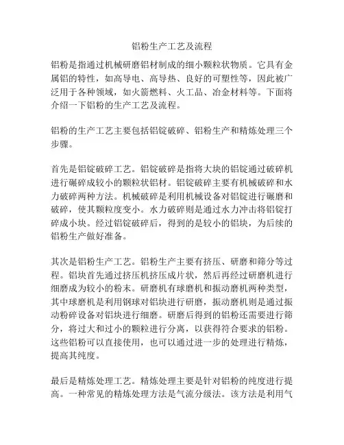 铝粉生产工艺及流程