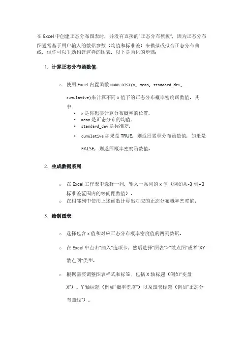 excel正态分布模板
