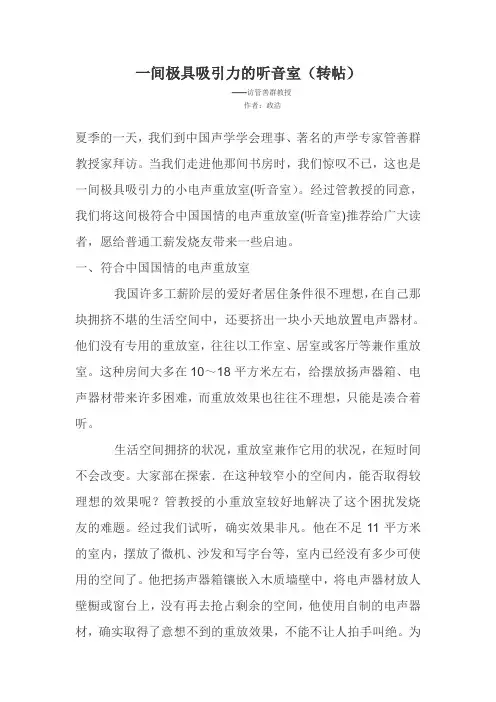 一间极具吸引力的听音室(1)
