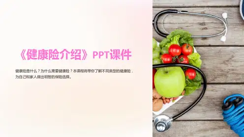《健康险介绍》课件