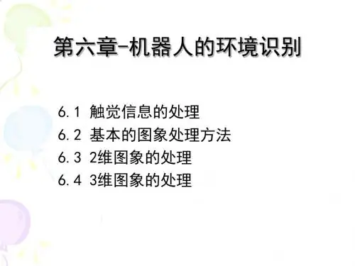 机器人的环境识别简介PPT(17张)