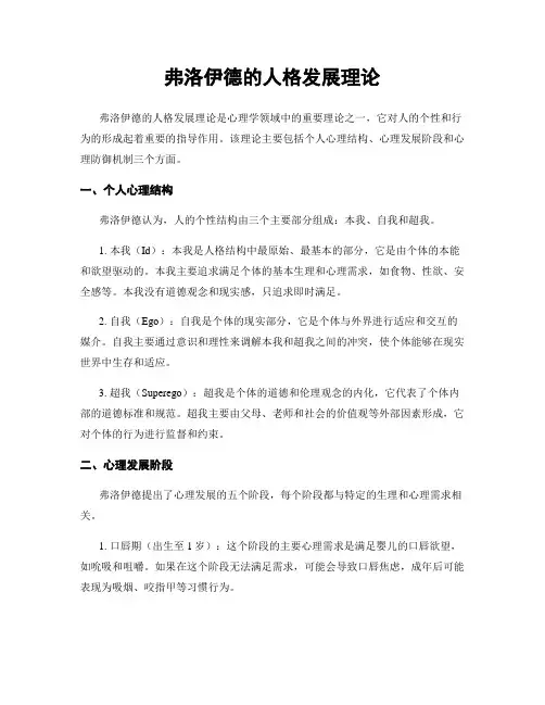 弗洛伊德的人格发展理论