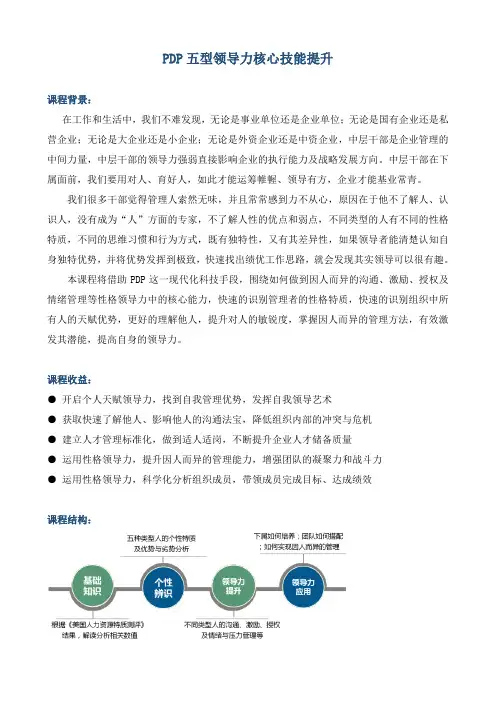 《PDP五型领导力核心技能提升》