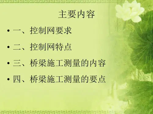 桥梁控制网及施工测量