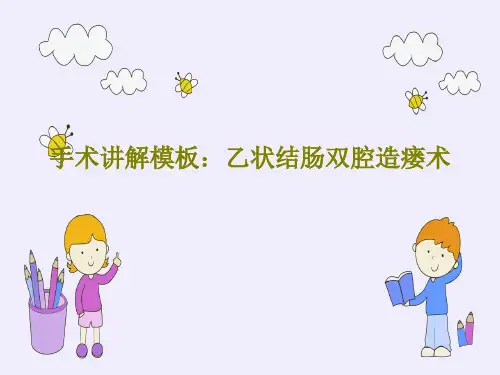 手术讲解模板：乙状结肠双腔造瘘术共30页