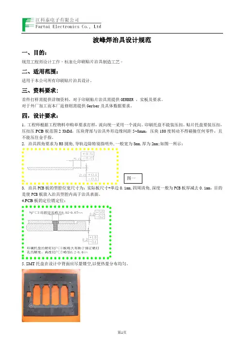 贴片治具设计规范