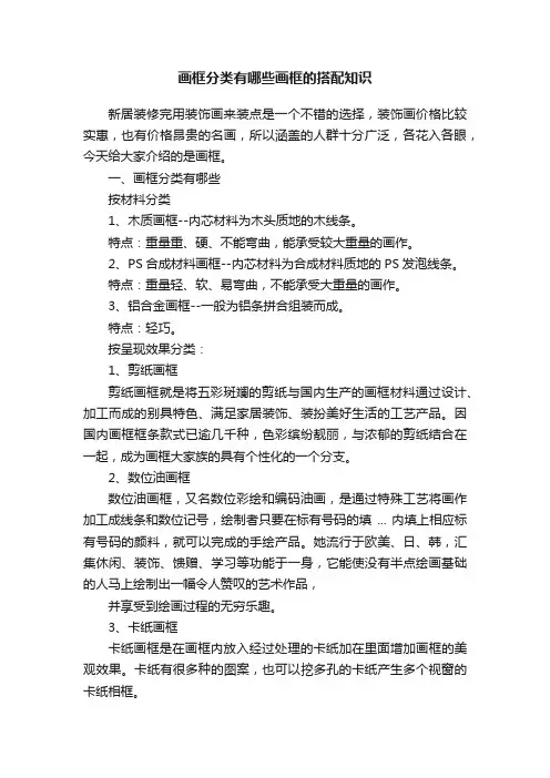 画框分类有哪些画框的搭配知识