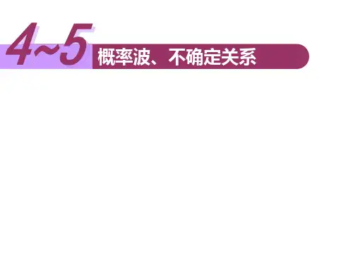 17.4~5概率波、不确定性关系(修远中学)