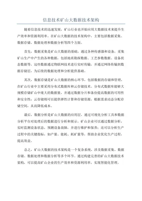 信息技术矿山大数据技术架构