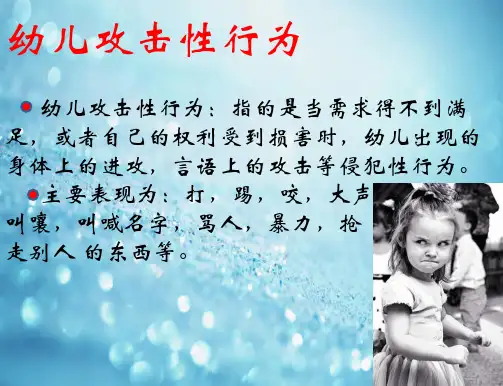 幼儿攻击性行为