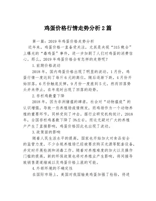 鸡蛋价格行情走势分析2篇