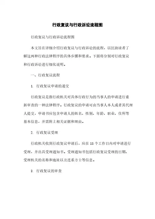 行政复议与行政诉讼流程图