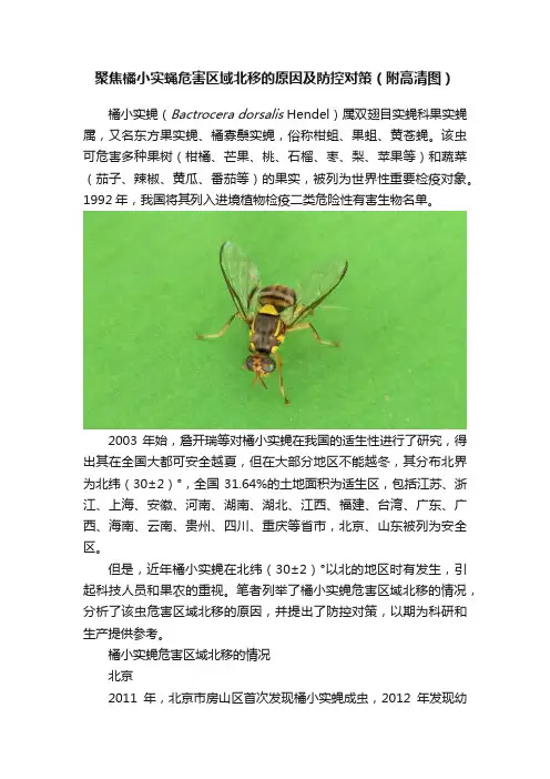 聚焦橘小实蝇危害区域北移的原因及防控对策（附高清图）