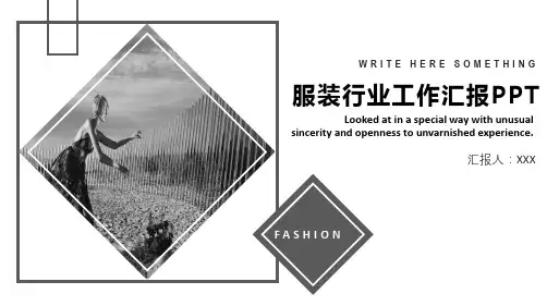 服装行业工作汇报PPT模板
