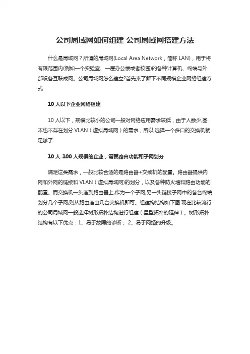 公司局域网如何组建 公司局域网搭建方法