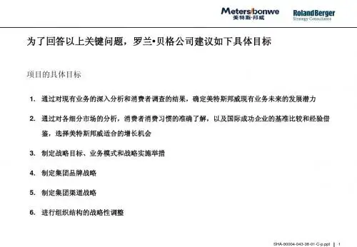 罗兰贝格--美特斯邦威战略咨询报告