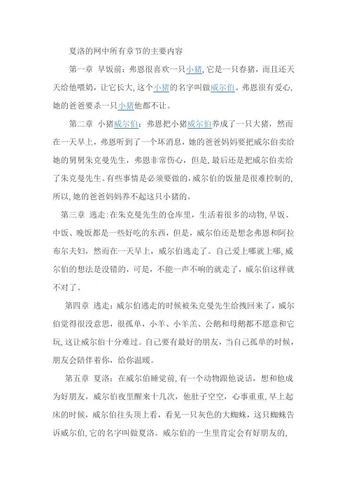 夏洛的网主要内容